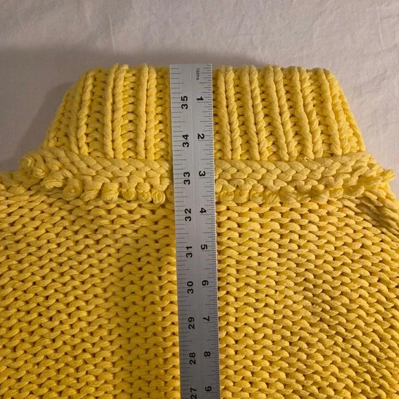 Free People Women's My Only Sunshine Sweater Chunky Knit Turtleneck, Yellow - Picture 9 of 9